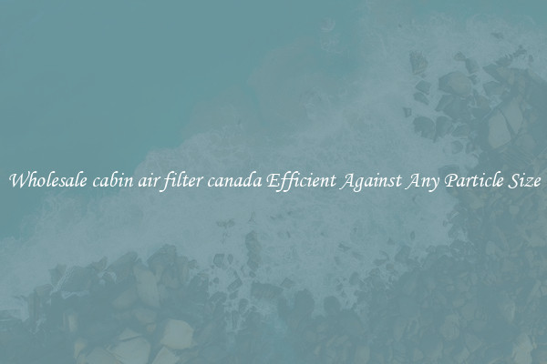 Wholesale cabin air filter canada Efficient Against Any Particle Size