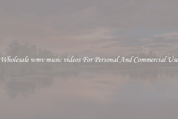 Wholesale wmv music videos For Personal And Commercial Use