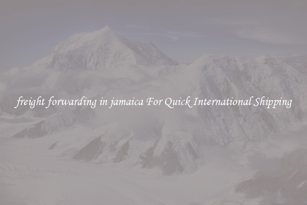 freight forwarding in jamaica For Quick International Shipping