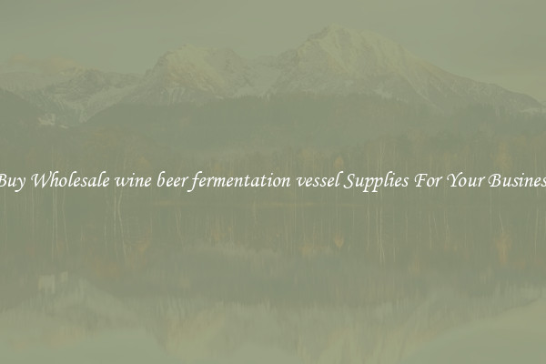 Buy Wholesale wine beer fermentation vessel Supplies For Your Business