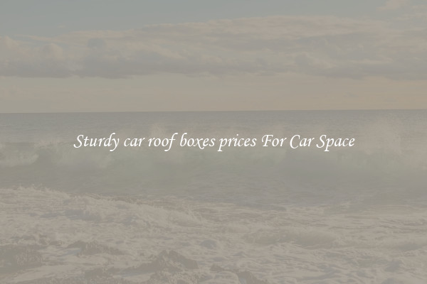 Sturdy car roof boxes prices For Car Space