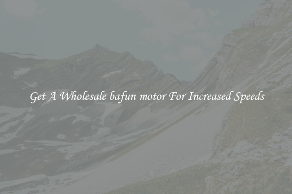 Get A Wholesale bafun motor For Increased Speeds