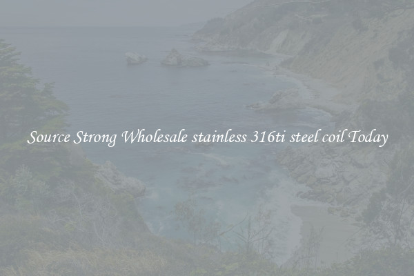 Source Strong Wholesale stainless 316ti steel coil Today