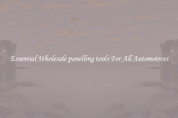 Essential Wholesale panelling tools For All Automotives
