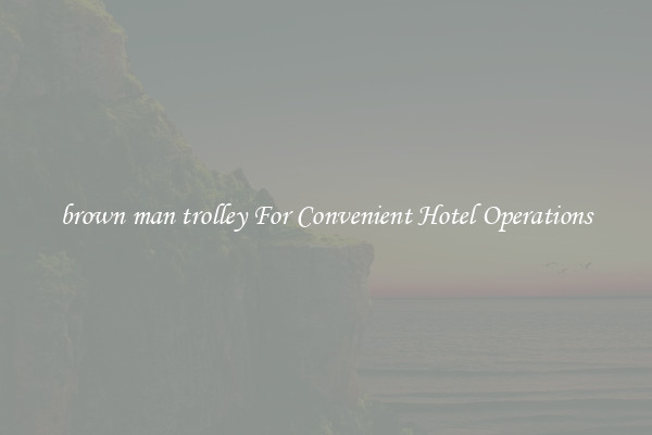 brown man trolley For Convenient Hotel Operations
