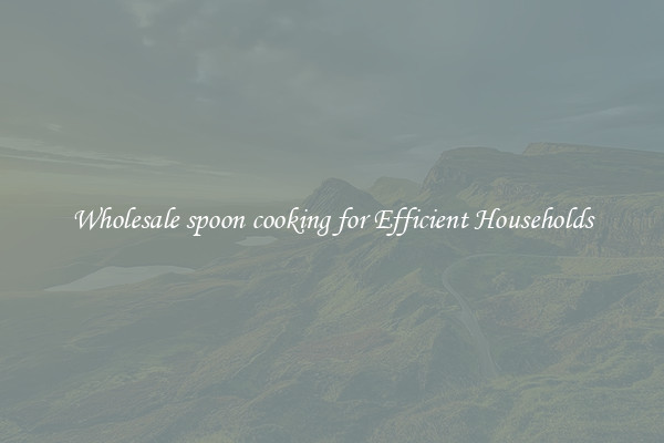 Wholesale spoon cooking for Efficient Households